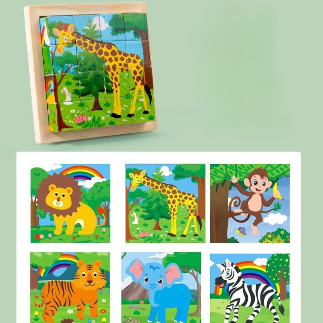 Puzzle bebe | Montessori 6 faces bois massifâ„¢