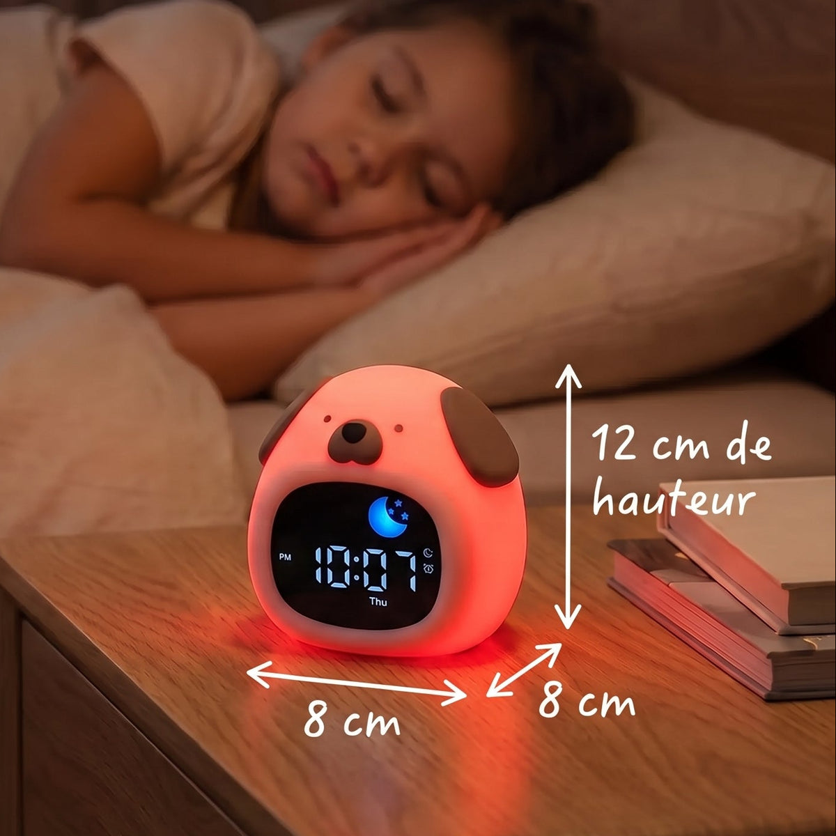 Réveil Enfant Jour Nuit — Veilleuse Ours et Chien