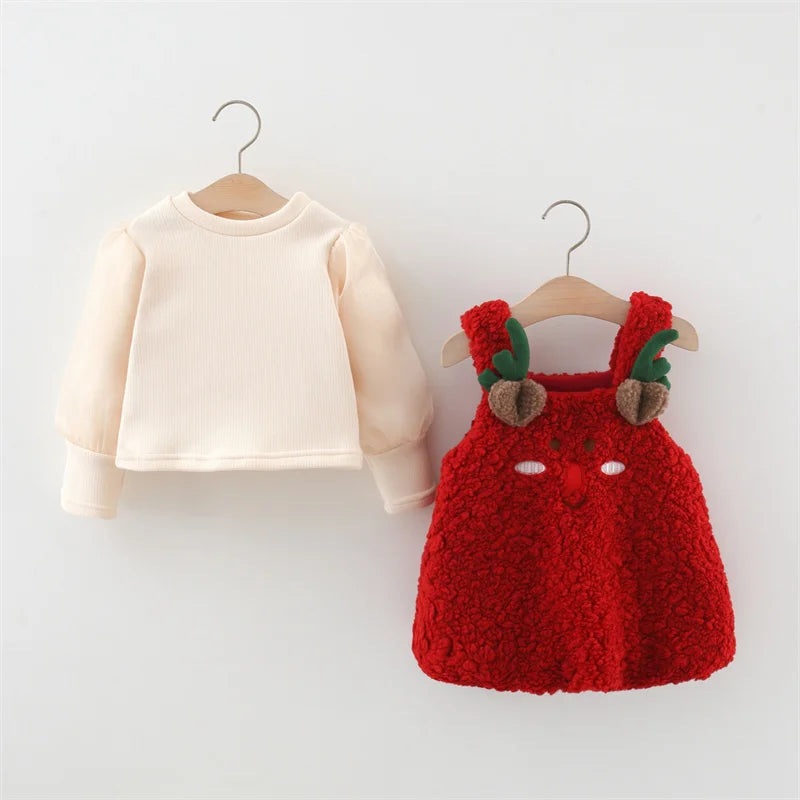 Robe noel bebe fille | Petite fille Renneâ„¢