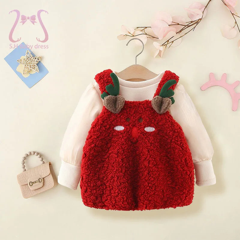 Robe noel bebe fille | Petite fille Renneâ„¢