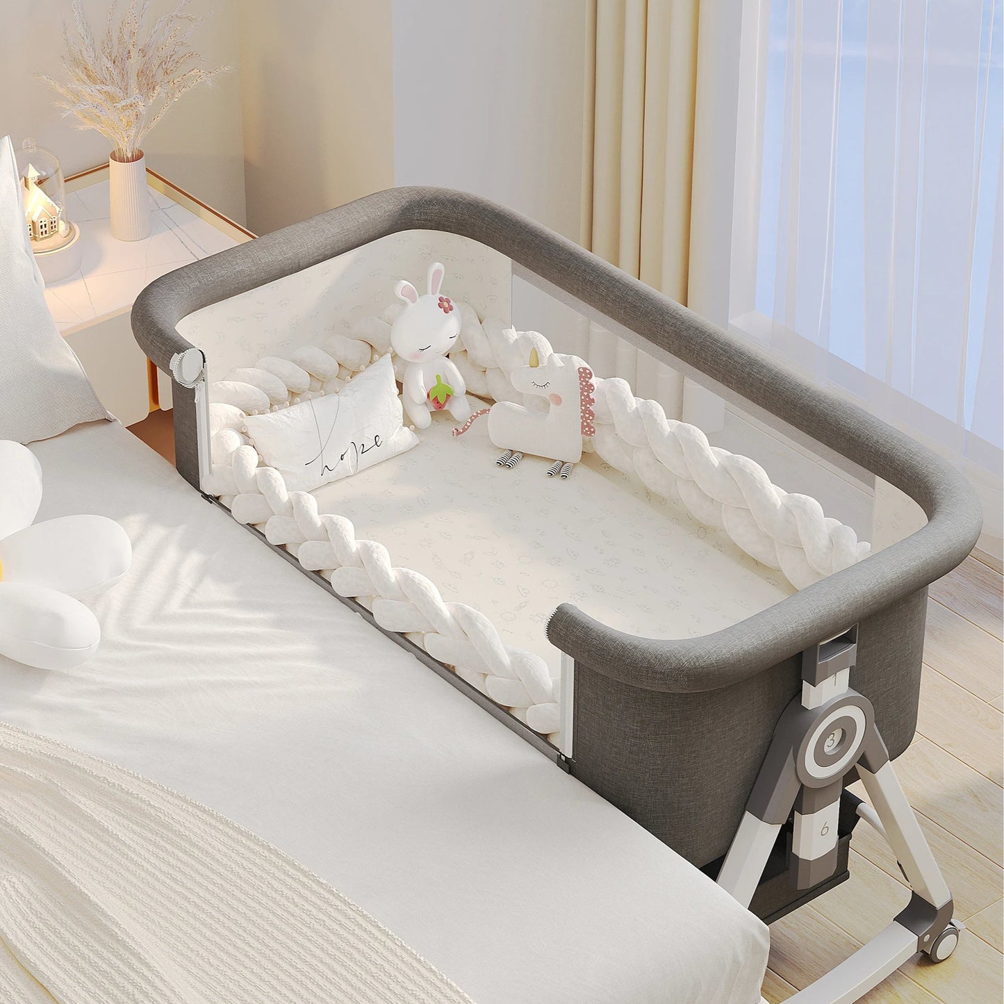 berceau cododo ouvert qui touche le lit parental