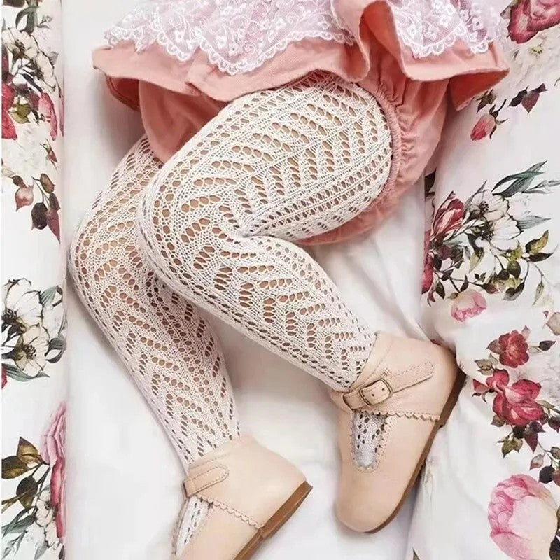 collants bébés beige