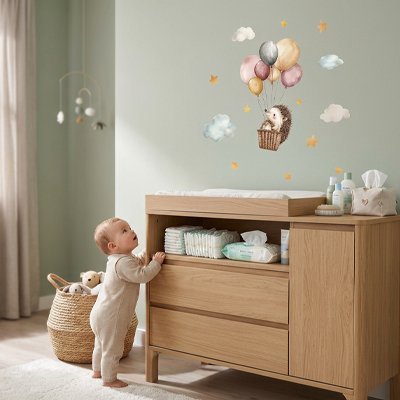 Décoration murale adhésive pour chambre de bébé locataire