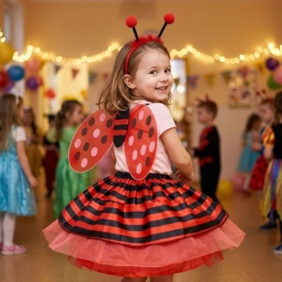 Déguisement enfant coccinelle avec serre tête et ailes