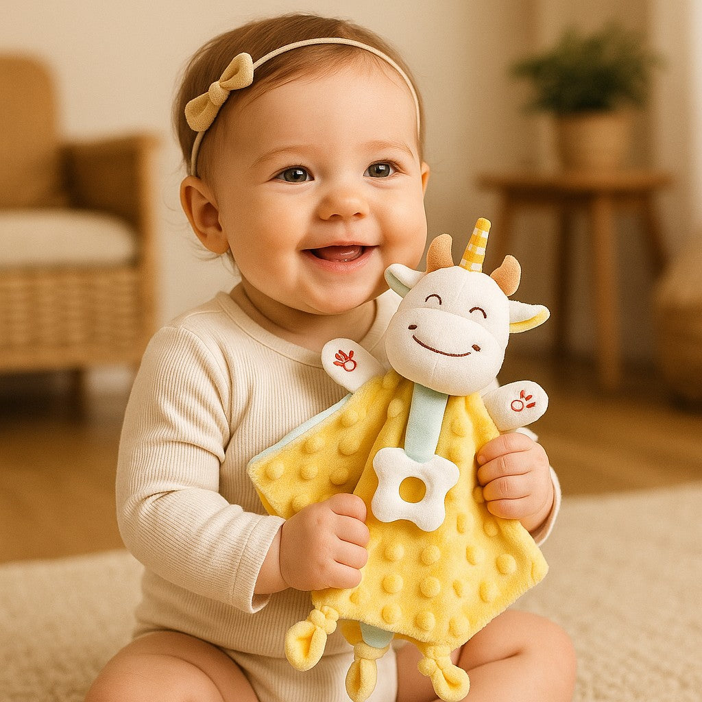doudou vache jaune