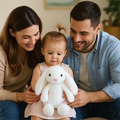 Lapin en peluche
