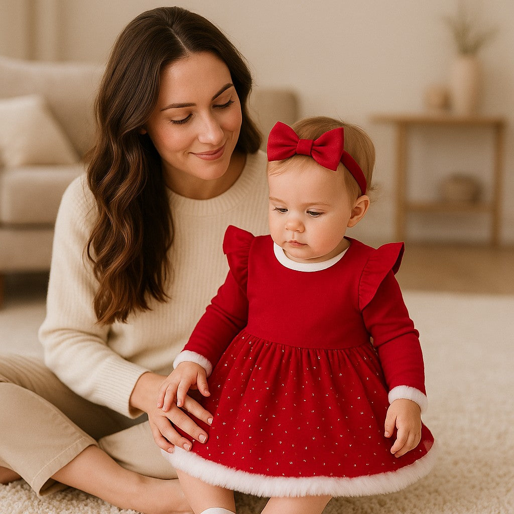 Robe noel bebe fille | Merveille en rougeâ„¢