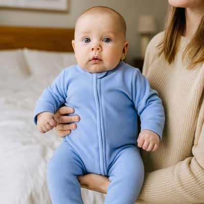 Pyjama bebe bleu coton