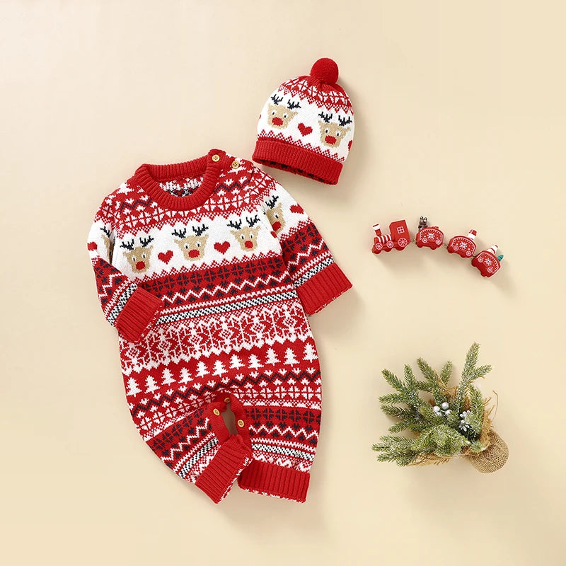 pyjama bebe pour noel tricote