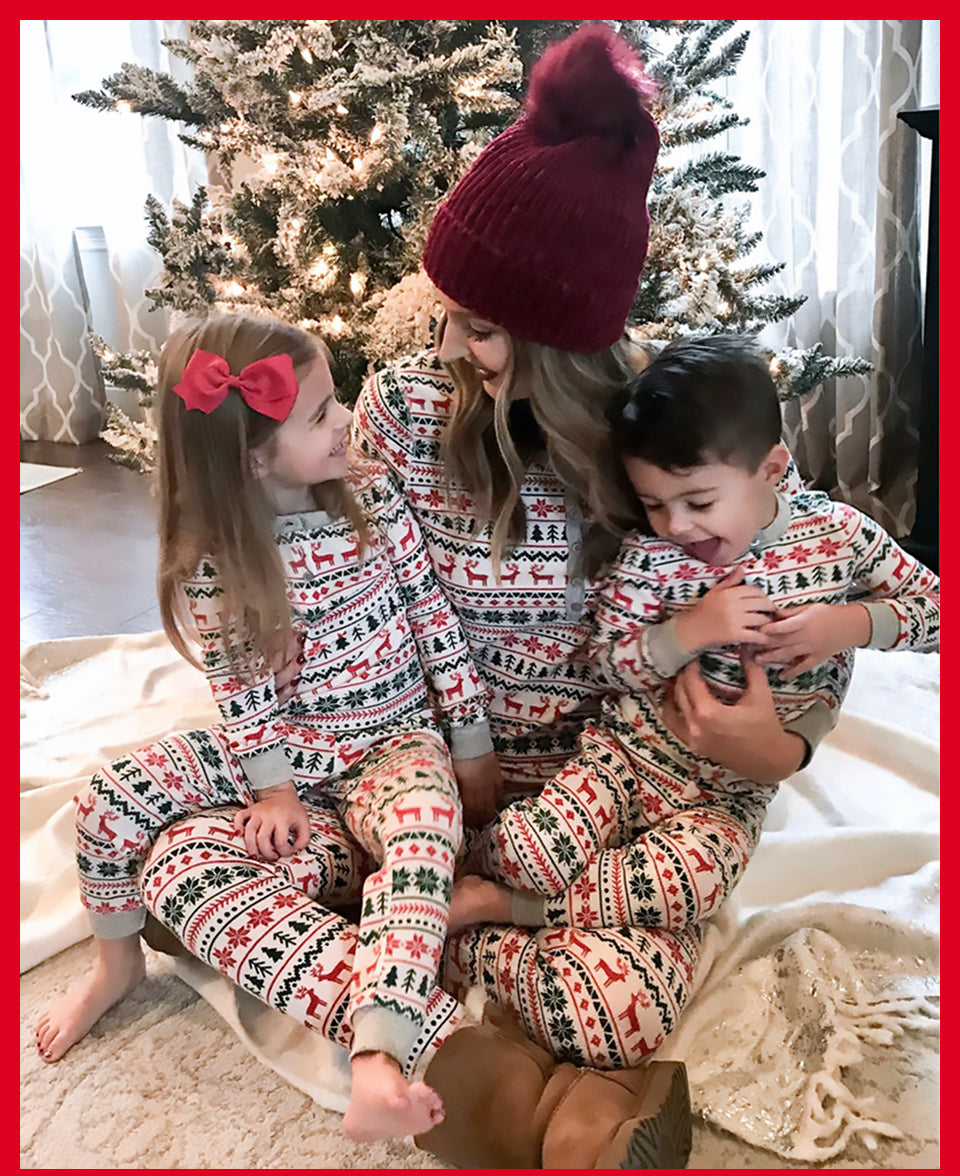 Pyjama noel famille | Noel blanc tous ensemble™