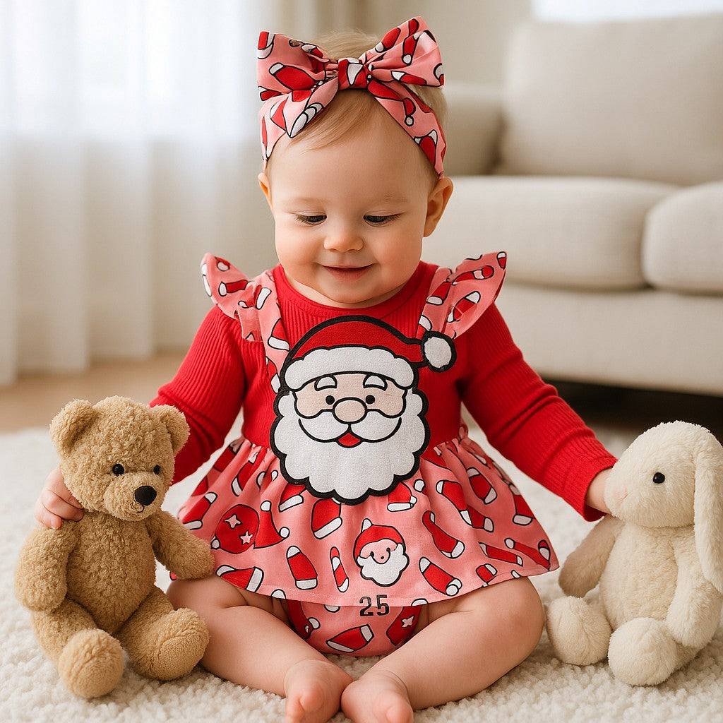 robe de noel bebe rouge