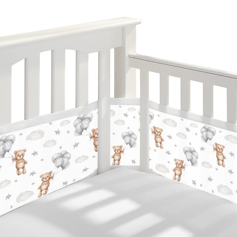 tour de lit bébé respirant oursons maille 3D