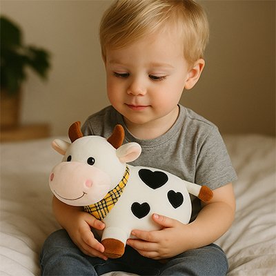 vache peluche bebe