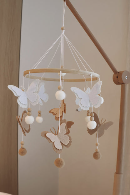 Mobile Bébé en Bois fait main |  Création Belge Papillons Douceur™