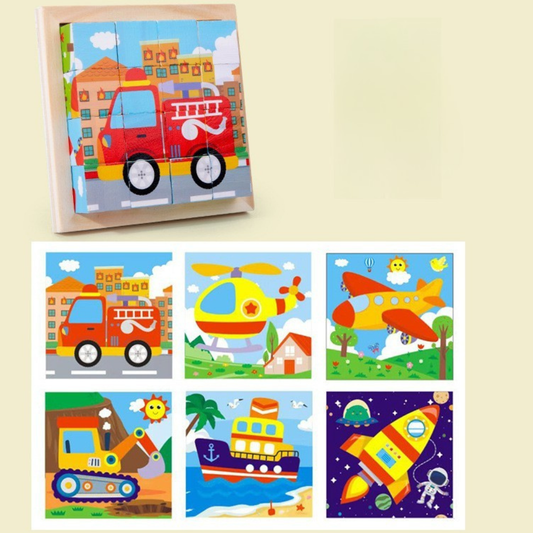 Puzzle bebe | Montessori 6 faces bois massif™