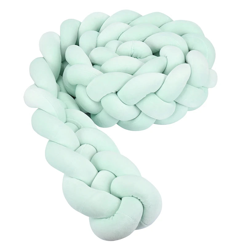 Tresse De Lit pour berceau, 1M/2M/3M/3.6M, tissu doux pour la peau, décor De chambre De bébé, coussin fait à la main, tresse nouée, coussin doux