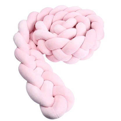 Tresse De Lit pour berceau, 1M/2M/3M/3.6M, tissu doux pour la peau, décor De chambre De bébé, coussin fait à la main, tresse nouée, coussin doux