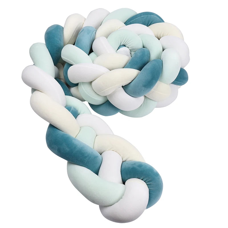 Tresse De Lit pour berceau, 1M/2M/3M/3.6M, tissu doux pour la peau, décor De chambre De bébé, coussin fait à la main, tresse nouée, coussin doux