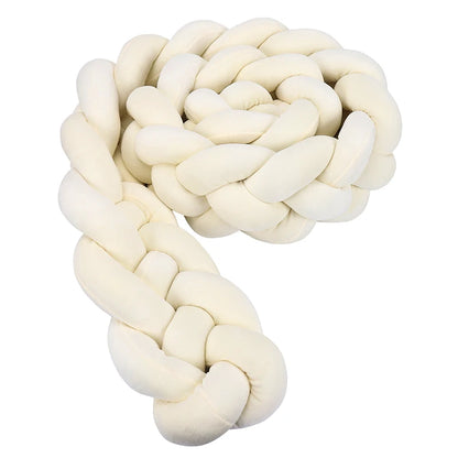 Tresse De Lit pour berceau, 1M/2M/3M/3.6M, tissu doux pour la peau, décor De chambre De bébé, coussin fait à la main, tresse nouée, coussin doux