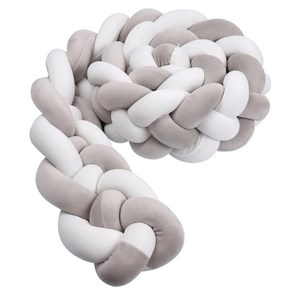 Tresse De Lit pour berceau, 1M/2M/3M/3.6M, tissu doux pour la peau, décor De chambre De bébé, coussin fait à la main, tresse nouée, coussin doux