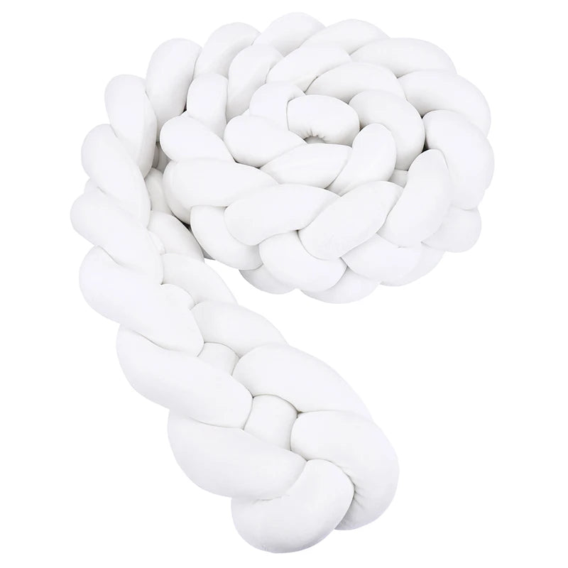 Tresse De Lit pour berceau, 1M/2M/3M/3.6M, tissu doux pour la peau, décor De chambre De bébé, coussin fait à la main, tresse nouée, coussin doux