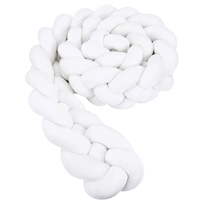 Tresse De Lit pour berceau, 1M/2M/3M/3.6M, tissu doux pour la peau, décor De chambre De bébé, coussin fait à la main, tresse nouée, coussin doux