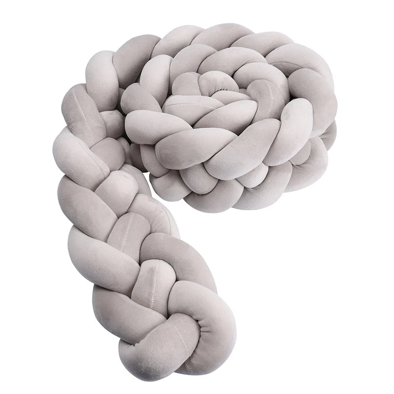 Tresse De Lit pour berceau, 1M/2M/3M/3.6M, tissu doux pour la peau, décor De chambre De bébé, coussin fait à la main, tresse nouée, coussin doux