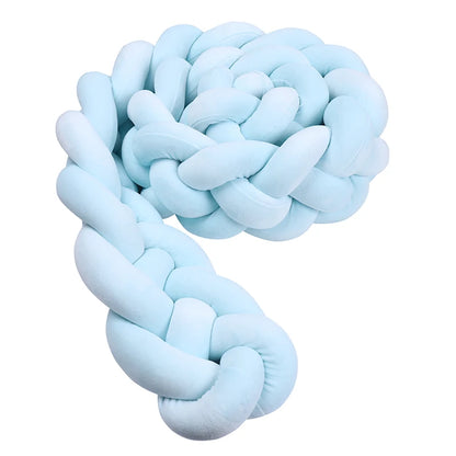 Tresse De Lit pour berceau, 1M/2M/3M/3.6M, tissu doux pour la peau, décor De chambre De bébé, coussin fait à la main, tresse nouée, coussin doux