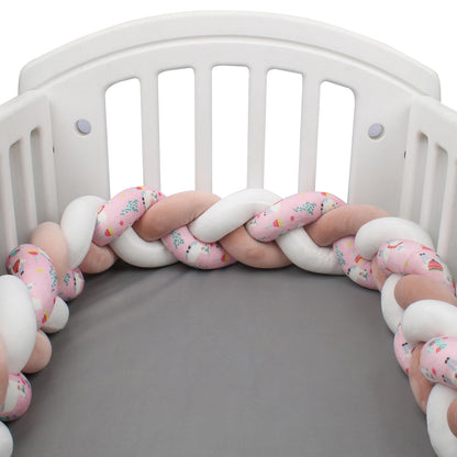 Tresse de Lit Bébé Rose (3 Brins) - Sécurité & Douceur | 2m à 4m