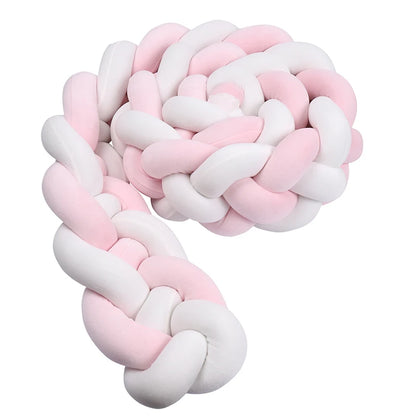 Tresse De Lit pour berceau, 1M/2M/3M/3.6M, tissu doux pour la peau, décor De chambre De bébé, coussin fait à la main, tresse nouée, coussin doux