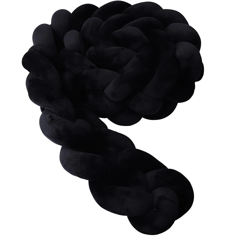 Tresse De Lit pour berceau, 1M/2M/3M/3.6M, tissu doux pour la peau, décor De chambre De bébé, coussin fait à la main, tresse nouée, coussin doux