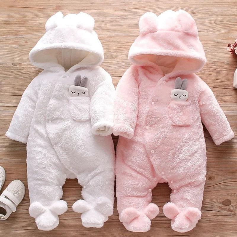 Combinaison hiver bebe | Polaire coton Lapin™