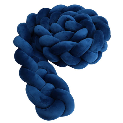 Tresse De Lit pour berceau, 1M/2M/3M/3.6M, tissu doux pour la peau, décor De chambre De bébé, coussin fait à la main, tresse nouée, coussin doux