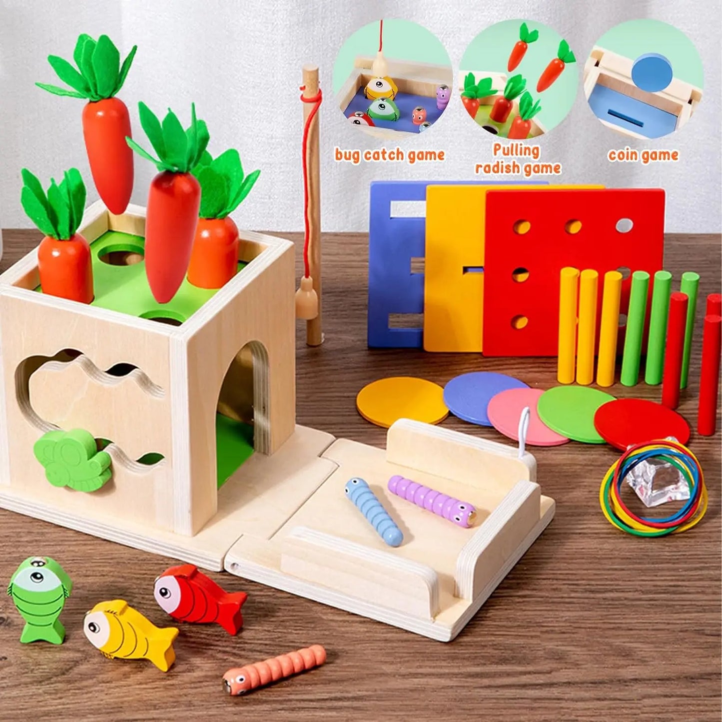 JOUET POUR BÉBÉ EN BOIS / CUBE ACTIVITÉS BOIS™