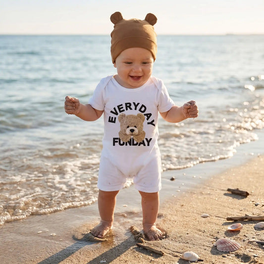 barboteuse bébé ourson coton