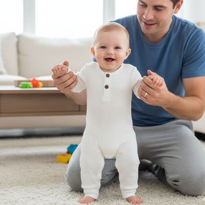 Barboteuse​ coton blanc