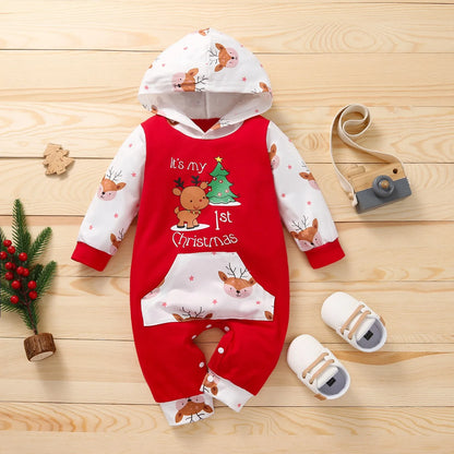 barboteuse mon 1er noël en coton pour 6 mois