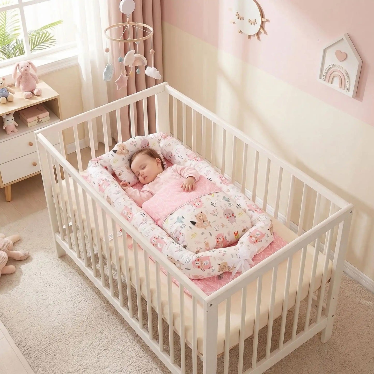 cocon pour bebe fille pour rassurer bebe