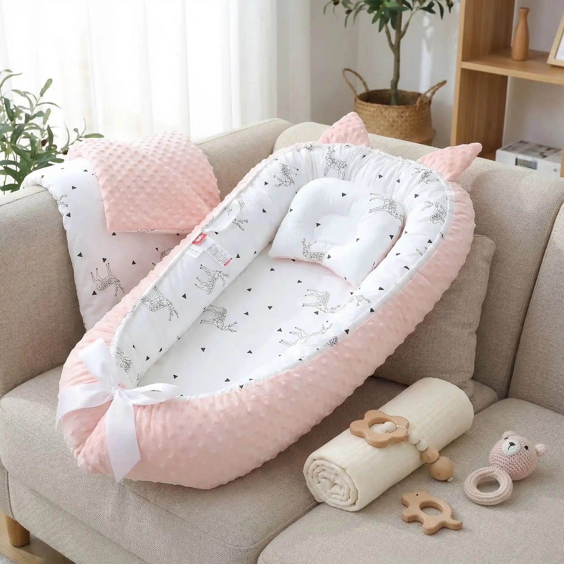 cocon pour bebe fille rose