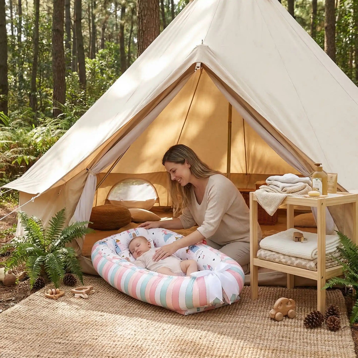 cocon pour bebe voyage transportable coton