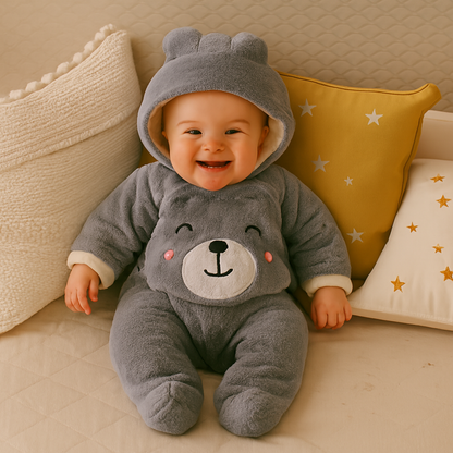 combinaison chaude bebe hiver gris