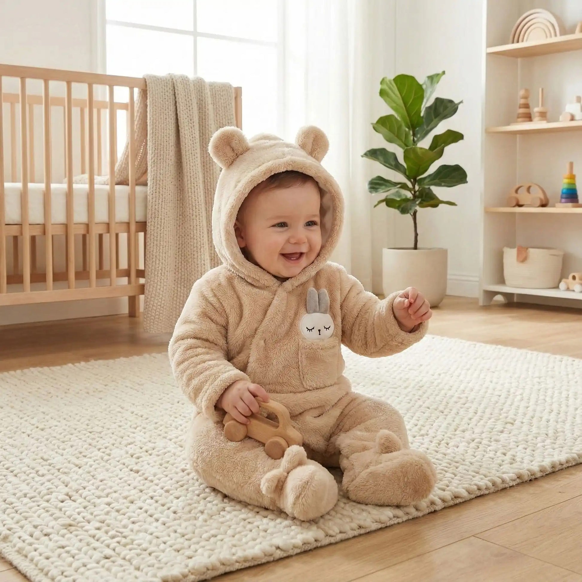 combinaison hiver bebe beige