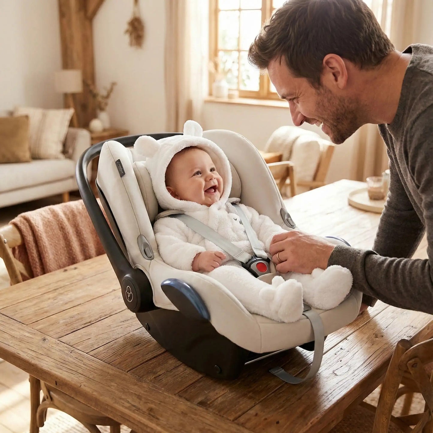 combinaison hiver bebe blanc