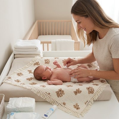 Couverture bébé d'emmaillotage coton