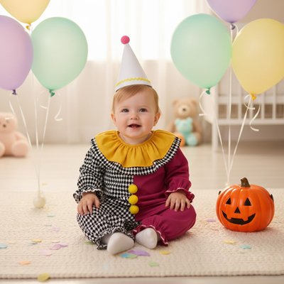 Déguisement bebe 1 pièce arlequin