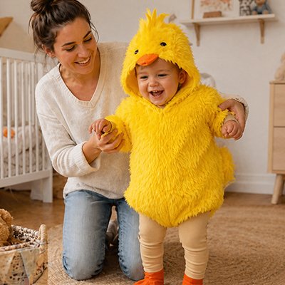 Déguisement bebe poussin jaune 3-18 mois