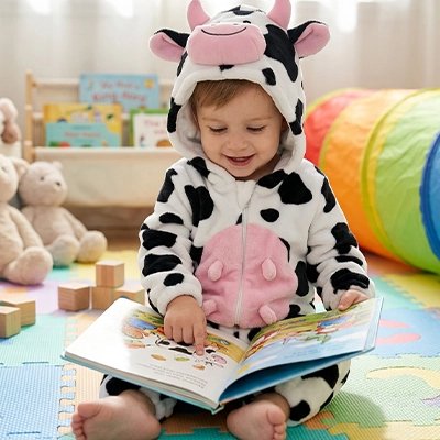 ​déguisement vache pour bébé et enfant de 0 à 36 mois.
