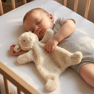 Doudou bebe mouton sherpa