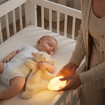 Doudou bebe rassurant mouton