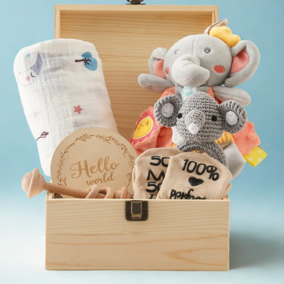 doudou elephant coffret cadeau bebe